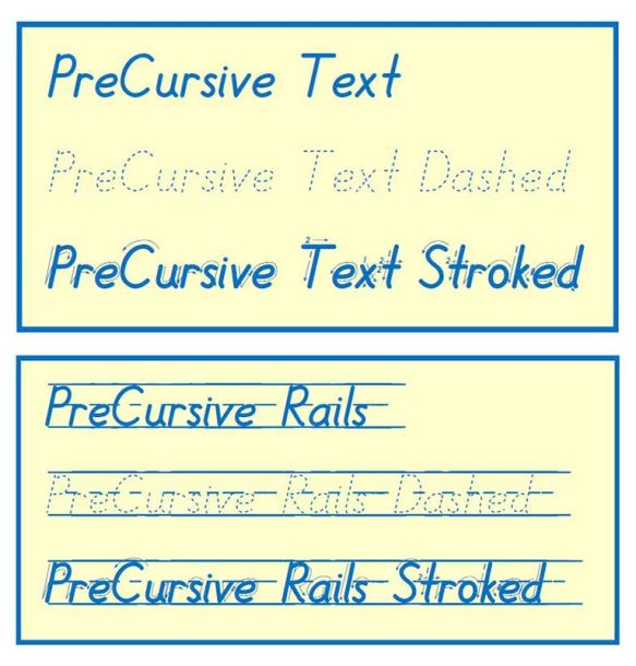 Precursive text example
