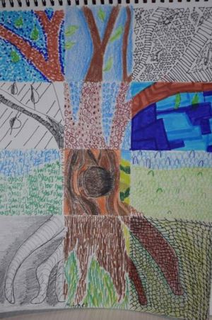 Student's drawing of a tree