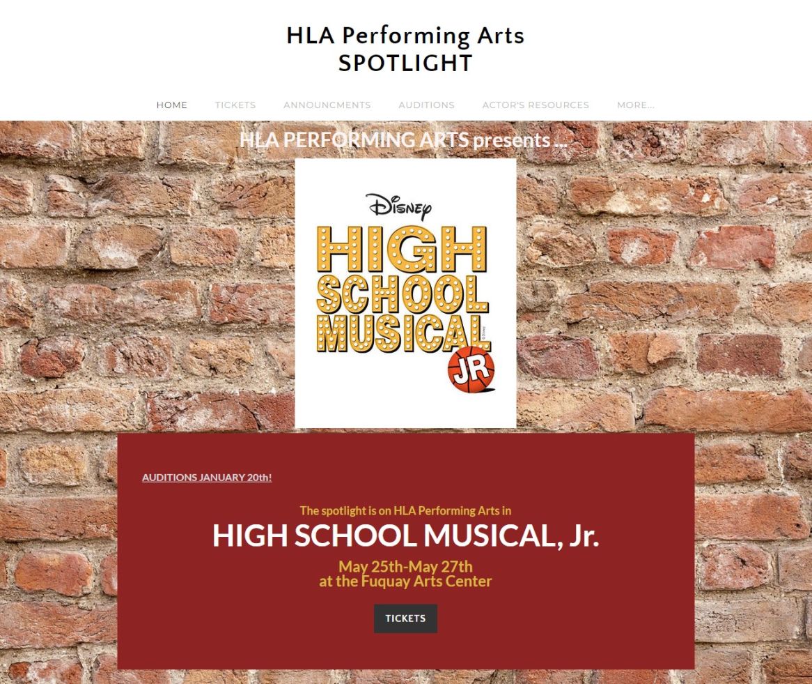 HLA Performing Arts website